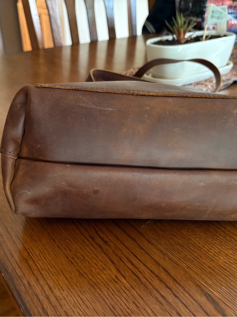 Classic Brown Portland Leather Goods medium Crossbody tote - Picture 3 of 13